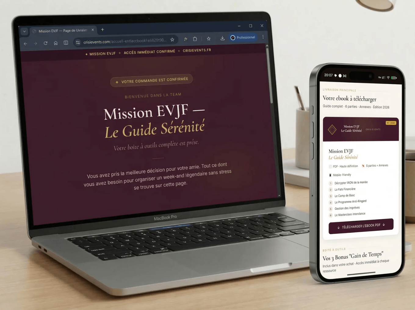 Capture d'écran — Espace Privé